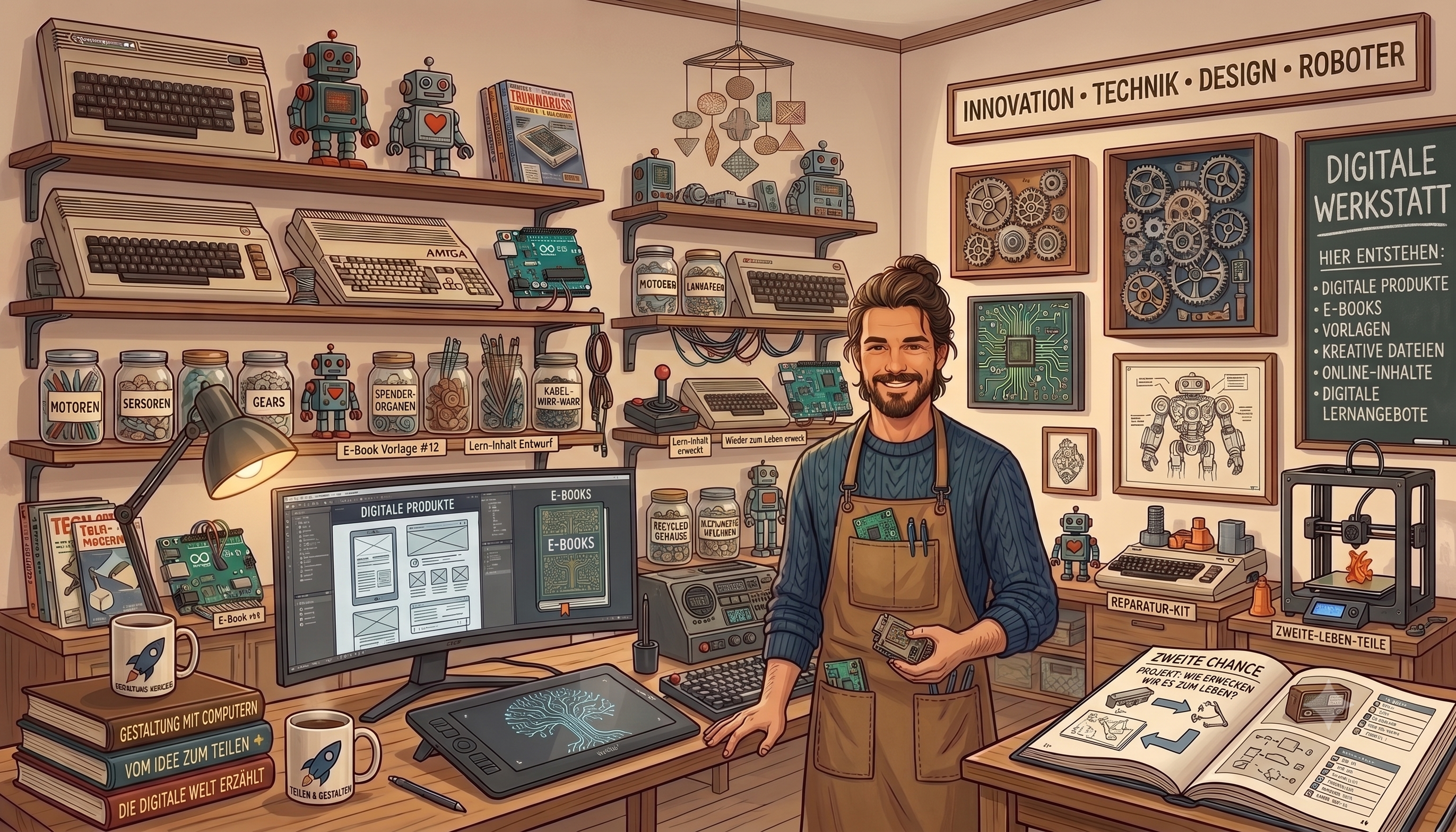 Willkommen in Luis’ digitaler Werkstatt. Hier wird aus einem Gedanken eine Möglichkeit.
