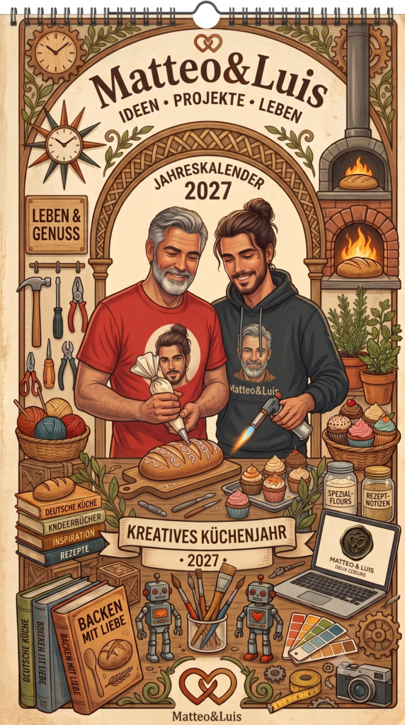 Der Jahreskalender 2027 von Matteo&Luis. Ein kreativer Begleiter, der dich durch das Jahr trägt.